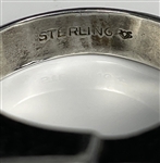 Elvis Presley Owned E Sterling Silver Ring with Large Purple Stone - Gifted to His Cousin Patsy Presley