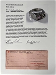 Elvis Presley Owned E Sterling Silver Ring with Large Purple Stone - Gifted to His Cousin Patsy Presley