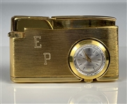 Elvis Presley Owned EP Engraved Gold Lighter/Watch Combo - Gifted to His Cousin Patsy Presley