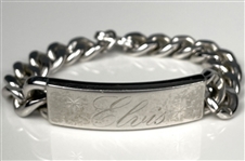 Elvis Presley Owned ELVIS Silver ID Bracelet - Gifted to His Cousin Patsy Presley