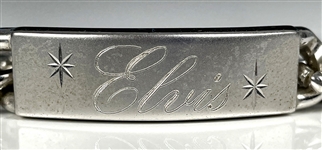 Elvis Presley Owned ELVIS Silver ID Bracelet - Gifted to His Cousin Patsy Presley