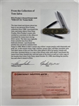 Elvis Presley Owned Ornately Engraved VOSS Cut Co. Pocket Knife - Gifted to His Cousin Patsy Presley