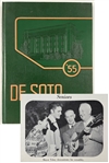 1955 <em>DeSoto</em> Memphis State Yearbook Featuring Elvis Presley, Tony Curtis, George Klein and Wink Martindale