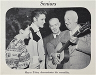 1955 <em>DeSoto</em> Memphis State Yearbook Featuring Elvis Presley, Tony Curtis, George Klein and Wink Martindale