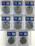 1965 Old London Coins Group of Eight PSA Graded Examples Including Mickey Mantle