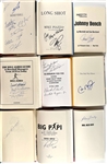 Group of 19 Hall of Famer and Superstar Signed Hardback Baseball Books and Biographies -  Each with FULL PSA/DNA LOA
