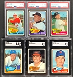 1965 Topps Baseball Complete Set (598) with 14 PSA and SGC Graded Cards
