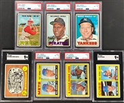 1967 Topps Baseball Complete Set (609) with 18 PSA and SGC Graded Cards