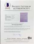 Elvis Presley Signed January 22, 1960, U.S. Army Document