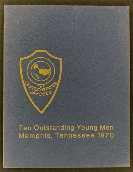 1970 Jaycees Ten Outstanding Young Men of America Program Featuring Elvis Presley