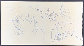 1978 Rolling Stones Signed Menu with Keith Richards, Ronnie Wood, Bill Wyman and Ian McLagan (Faces Keyboardist) (BAS)
