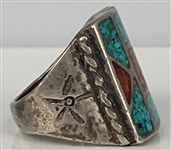 Elvis Presley Owned Sterling Silver and Turquoise Ring Given to His Cousin Patsy Presley
