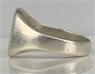 Elvis Presley Owned EP Monogrammed Sterling Silver Ring Given to Patsy Presley