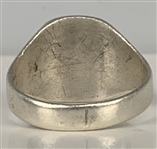 Elvis Presley Owned EP Monogrammed Sterling Silver Ring Given to Patsy Presley