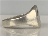 Elvis Presley Owned EP Monogrammed Sterling Silver Ring Given to Patsy Presley