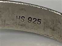 Elvis Presley Owned EP Monogrammed Sterling Silver Ring Given to Patsy Presley