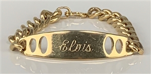 Elvis Presley Owned ELVIS Monogrammed ID Bracelet Given to His Cousin Patsy Presley