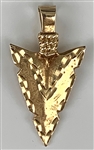 Elvis Presley Owned 14K Gold Indian Arrowhead Necklace Pendant Given to His Cousin Patsy Presley