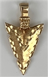 Elvis Presley Owned 14K Gold Indian Arrowhead Necklace Pendant Given to His Cousin Patsy Presley