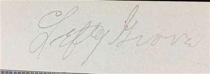 1939 Philadelphia Athletics Scorecard Signed by Lefty Grove and Jack Quinn from the 1929 World Championship Team