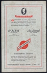 1939 Philadelphia Athletics Scorecard Signed by Lefty Grove and Jack Quinn from the 1929 World Championship Team