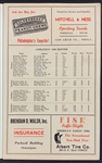 1939 Philadelphia Athletics Scorecard Signed by Lefty Grove and Jack Quinn from the 1929 World Championship Team