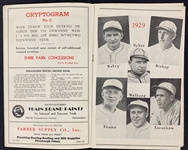 1939 Philadelphia Athletics Scorecard Signed by Lefty Grove and Jack Quinn from the 1929 World Championship Team