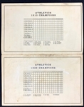 1939 Philadelphia Athletics Scorecard Signed by Lefty Grove and Jack Quinn from the 1929 World Championship Team