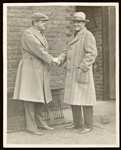 1930s Original News Service Photo of Babe Ruth and Legendary Umpire George Moriarty (Encapsulated PSA/DNA TYPE 1)