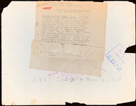 1925 Original News Service Photo of Babe Ruth in Boxing Gloves During Off-Season Training (Encapsulated PSA/DNA TYPE 1)