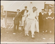1936 Original News Service Photos (2) of Babe Ruth at Yankees Spring Training – One Presenting a Mule! (Both Encapsulated PSA/DNA TYPE 1)
