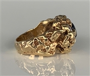 Elvis Presley Owned 14K Gold Diamond and Black Star Sapphire Ring Given to His Girlfriend Sheila Ryan