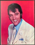 Elvis Presley Signed 1970 Souvenir Concert Menu from Las Vegas International Hotel