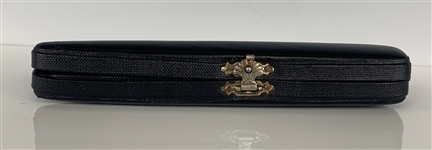 Elvis Presley Owned and Used Black and Ivory Cigartette Holder with Its Original Leather Case