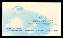 Gene Roddenberry Signed Letter on <em>Star Trek: The Next Generation</em> Letterhead Plus His Business Card with Starship Enterprise Image!