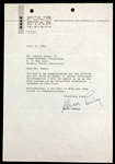 Collection of Signed Letters from Hollywood Stars with Carl Sandburg, Robert Taylor and Dick Powell (7 Pieces) Plus John Wayne Telegram