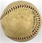 1932 Chicago Cubs National League Champion Team Signed Baseball – 20 Signatures Incl. Hartnett, Grimes and Herman