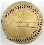 1932 Chicago Cubs National League Champion Team Signed Baseball – 20 Signatures Incl. Hartnett, Grimes and Herman