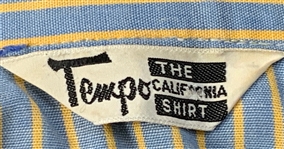 Elvis Presley Owned “Tempo” Brand Button Down Striped Shirt – The “Prototype” for Elvis' Iconic I.C. Costume Shirts of the 1970s