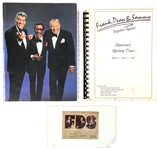 1988 “Frank Sinatra, Dean Martin & Sammy Davis, Jr.” Concert Tour Backstage Pass, Tour Binder and Program