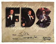 1988 “Frank Sinatra, Dean Martin & Sammy Davis, Jr.” Concert Tour Backstage Pass, Tour Binder and Program