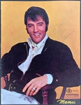 Elvis Presley Signed 1970 Souvenir Concert Menu from Las Vegas International Hotel