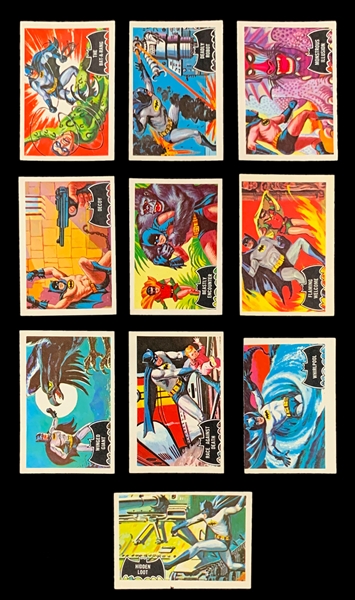 High Grade 1966 A&BC Gum Batman Black Bat Complete Set (55) and 1966 A&BC Gum Batman Red Bat Complete Set (44)