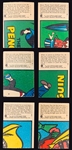 High Grade 1966 A&BC Gum Batman Black Bat Complete Set (55) and 1966 A&BC Gum Batman Red Bat Complete Set (44)