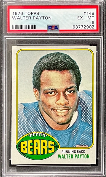 1976 Topps Football #148 Walter Payton Rookie Card PSA EX-MT 6