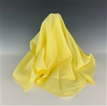 Elvis Presley Stage Used Yellow Satin Scarf Gifted to Friend Kathie Kitten Spehar in the Audience at the Las Vegas Hilton with Other Concert Ephemera