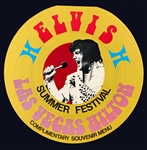 Elvis Presley Stage Used Yellow Satin Scarf Gifted to Friend Kathie Kitten Spehar in the Audience at the Las Vegas Hilton with Other Concert Ephemera