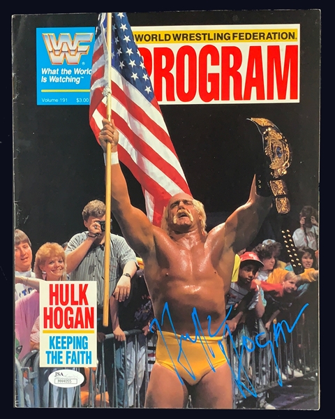 Hulk Hogan Signed <em>World Wrestling Federation Program</em> - JSA COA