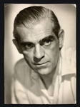 1935 Boris Karloff Oversized Studio-Issued News Service Photo – Jack Freulich Portrait – Promoting <em>Return of Frankenstein</em> and <em>The Raven</em>