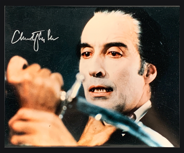 Christopher Lee Signed 8 x 10 Photo as <em>Dracula</em> (PSA/DNA & BAS)